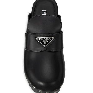 Prada Studded Leather Clogs